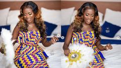 How Fella Makafui slayed in her beautiful Kente wedding dress