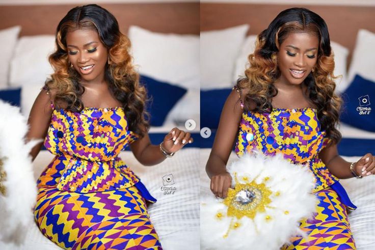 How Fella Makafui slayed in her beautiful Kente wedding dress