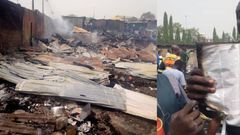 Ashanti Region: Fire ravages 17 stores; Bible survives unscathed