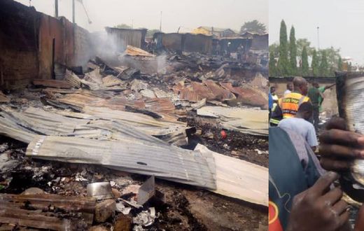 Ashanti Region: Fire ravages 17 stores; Bible survives unscathed