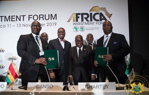 Nana Addo with Joe Ghartey in South Africa