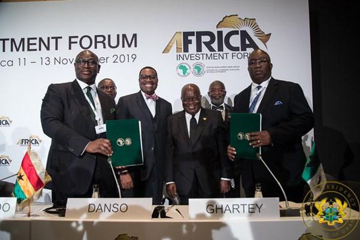 Nana Addo with Joe Ghartey in South Africa