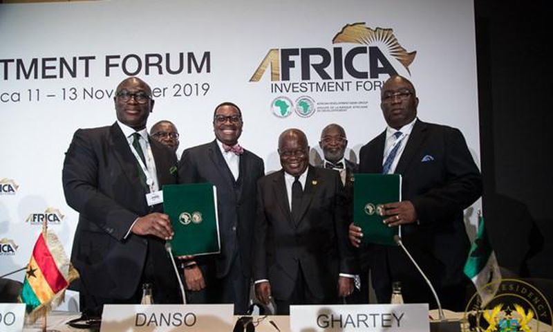 Nana Addo with Joe Ghartey in South Africa
