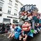 One of many elaborately -- and sometimes controversially -- decorated floats participating in the 91st edition of the carnival parade in the streets of Aalst, Belgium on March 3, 2019