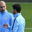 Manchester City manager Pep Guardiola (left) and assistant coach Mikel Arteta