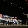 Democratic presidential hopeful US Senator Bernie Sanders speaks at a “Bernie 2020” rally at the Stifel Theater in downtown St.Louis, Missouri on March 9,2020
