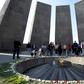 People visit the Tsitsernakaberd Armenian Genocide Memorial in Yerevan in October 2019