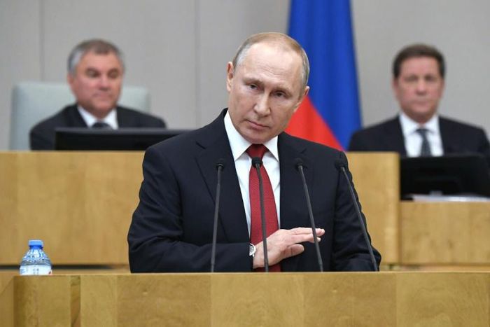 President Vladimir Putin (pictured March 10, 2020) stunned Russia when he backed a last-minute proposal to add a condition to the reform package for his possible return to the Kremlin after 2024, when he is constitutionally required to step down