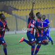 Legon Cities celebrate their goal