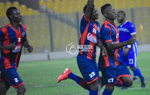 Legon Cities celebrate their goal