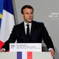 French President Emmanuel Macron began a speech in Jerusalem by saying that he could not comment on the court ruling -- then went on to do so