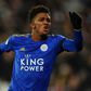 Match-winner Leicester's Demarai Gray celebrates his decisive goal in a 2-1 win at West Ham