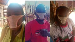 Unscrupulous traders sell female panties to unsuspecting rural residents as facemasks