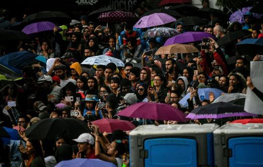 A sea of protesters quickly took over the center and north of Colombia's capital Bogota, pushing for changes in conservative President Ivan Duque's agenda