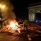 A yellow vest protest at the Arc de Triomphe on the Champs Elysees in Paris on November 24 last year