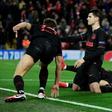 Atletico Madrid celebrate their shock win over Liverpool