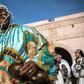 A Gnawa traditional group performs in the city of Essaouira to celebrate the decision of adding the Gnawa culture to UNESCO's list of Intangible Cultural Heritage of Humanity