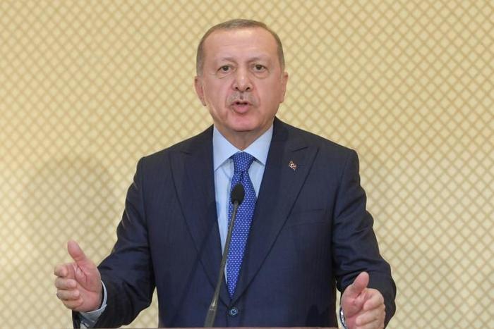 Turkish President Recep Tayyip Erdogan, pictured on December 25, 2019, said Turkish soldiers had begun deploying to Libya