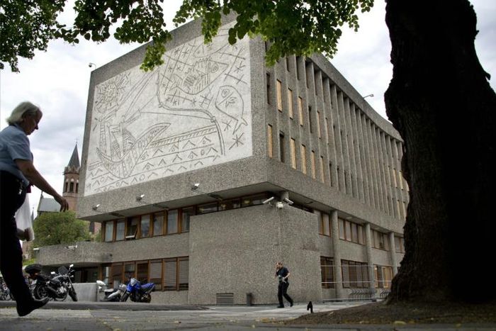 Picasso's 'The Fishermen' adorns a wall of the Y-block in Oslo which is to be demolished
