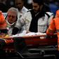 Martin Terrier was stretchered off after fainting during the first half of Lyon's game against Toulouse