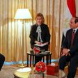 US Secretary of State Mike Pompeo (L) meets Egyptian President Abdul Fattah al-Sisi on the sidelines of an international conference on Libya in Berlin