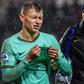 Inter Milan's Italian midfielder Nicolo Barella (L) hurt his knee during a rain-soaked Serie A match at Torino