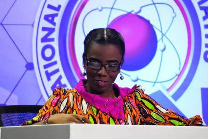 Dr. Elsie Kaufmann, quiz mistress for the NSMQ