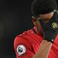 Anthony Martial holds his head as Manchester United drew 2-2 with Aston Villa
