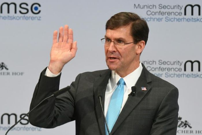US Secretary for Defence Mark Esper said Huawei was the 'poster child' for China's 'nefarious strategy' to infiltrate and dominate crucial Western infrastructure
