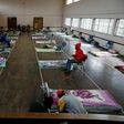 Haven: The Lyttelton Community Hall in Pretoria, one of a number of temporary shelters for the city's homeless during the coronavirus lockdown