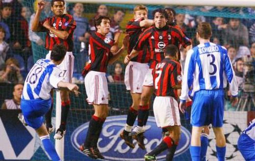 Deportivo La Corona beat AC Milan 4-0