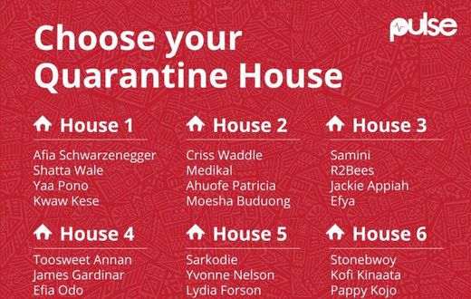 Ghanaian celebrities Quarantine House game