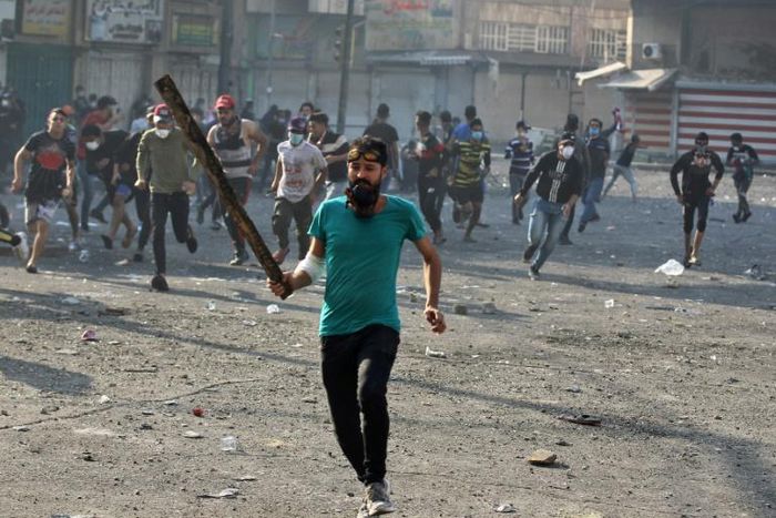 Iraqi school teachers have declared a general strike in Baghdad and across the south in support of the protests that have rocked the government since October 1