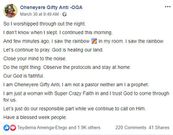 Screenshot of Gifty Anti's post