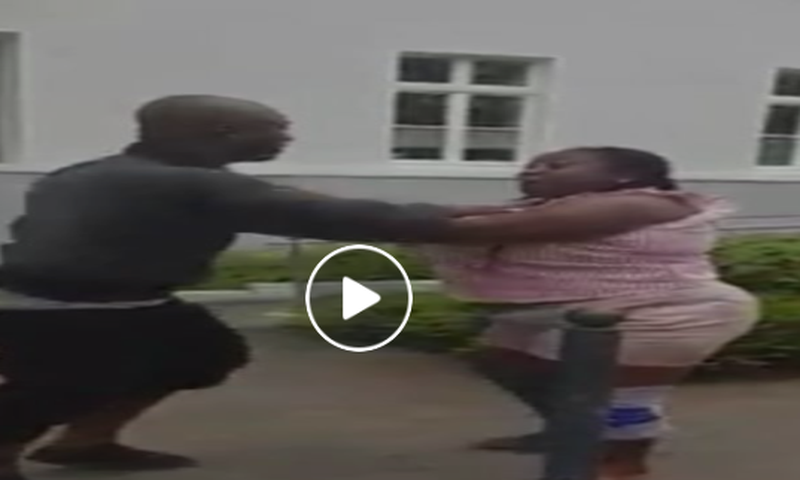 Video shows two Ghanaian lovers selling the country in Germany through serious exchange of blows