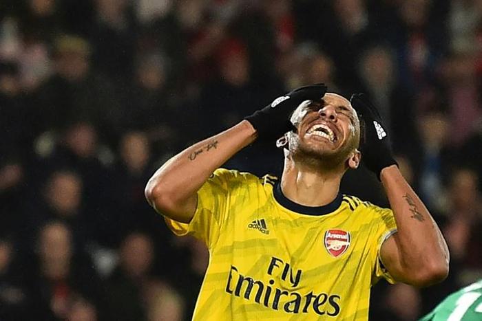 Pierre-Emerick Aubameyang's goal was not enough to win Arsenal's first match under Mikel Arteta at Bournemouth