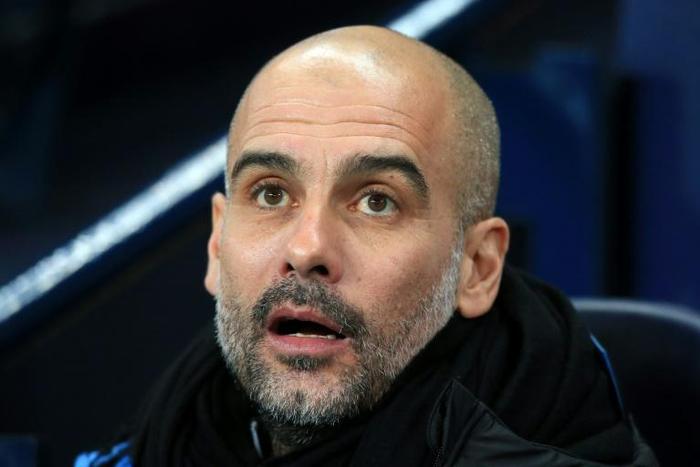 Walk-off support - Manchester City manager Pep Guardiola