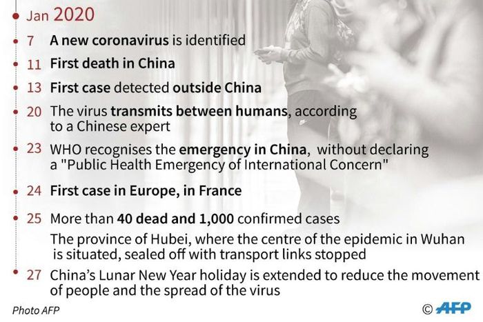 Chronology of the new coronavirus epidemic.