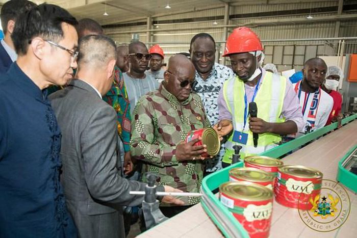 Nana Addo commissions tomato processing plant