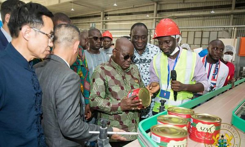 Nana Addo commissions tomato processing plant