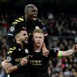 King Kev: Kevin De Bruyne (low, right) scored the winner as Manchester City beat Real Madrid 2-1