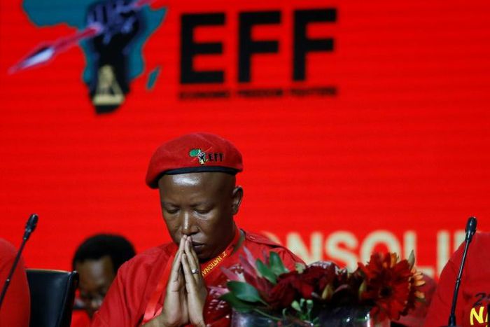 Controversial former ANC youth head Julius Malema was re-elected as head of the Economic Freedom Fighters -- but a decision to bar some local media caused a rumpus