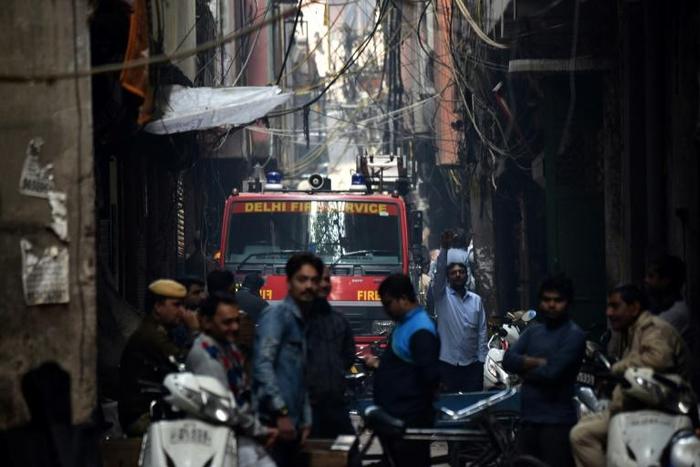Firefighters battled for hours to put out the blaze in the narrow and congested lanes of Old Delhi