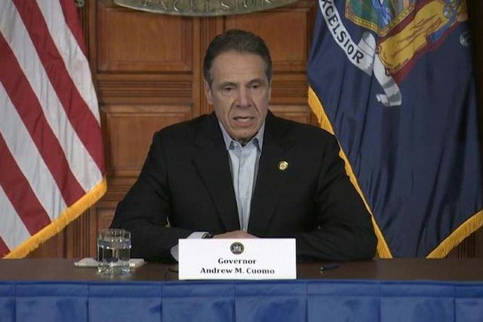 SOUNDBITENew York state's coronavirus toll rose at a devastating pace to 3,565 deaths Saturday, Governor Andrew Cuomo says, up from 2,935 the previous day, the largest 24-hour jump recorded there.