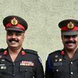 Twin Sri Lankan army generals Jayantha (L) and Pooraka (R) Seneviratne were among the thousands who turned up for the record attempt