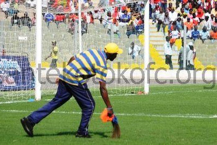 Hearts of Oak sweeping the field before a clash against Kotoko