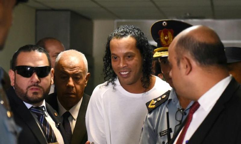 Ronaldinho spent his third night behind bars on Sunday after using a fake passport to enter Paraguay