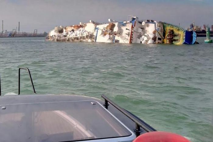 It has not been possible to move the ship back towards port yet as it is still listing