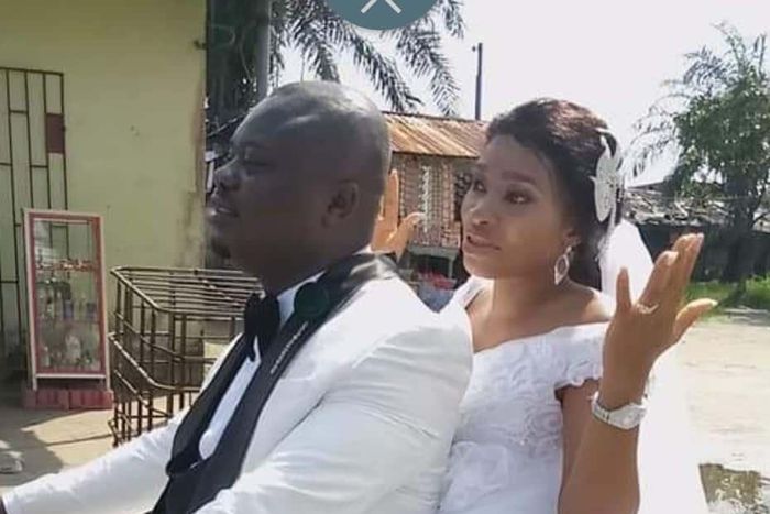 Frugal couple rides a motorbike to their marital home after wedding