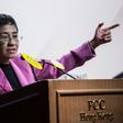 Maria Ressa (pictured during a visit to Hong Kong in May) and her Rappler news site have been hit with a string of criminal charges, prompting allegations that authorities are targeting her and her team for their work